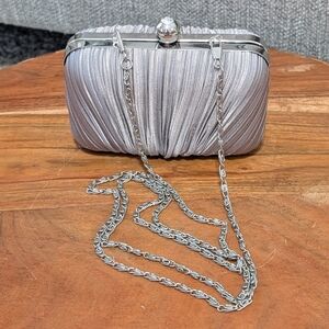 Elegant Silver Clutch Bag